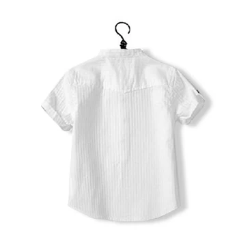 Moda De Verão De 2020 Meninos Camisas De Stand Colarinho Crianças De Algodão, Camisa Branca Para O Menino Crianças Bonito Casual, Tops, Roupa De Meninos