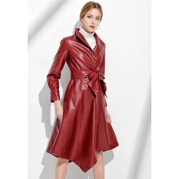 Outono e inverno mulheres jaqueta de couro nova M-3XL plus size Slim temperamento preto vermelho vinho de cor sólida PU casaco feminina JD496