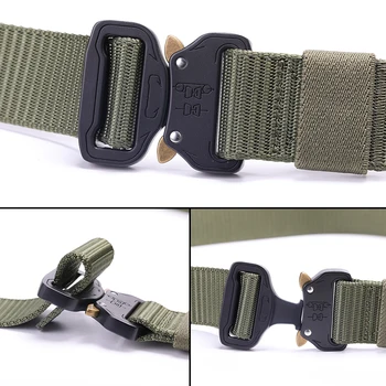 Tática Homens da Cintura de Liberação Rápida de Fora Fivela de Metal Cinto de Nylon Cinto Militar do Exército Exterior Cintura Engrenagem Pesada Cintos