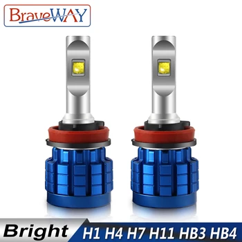 BraveWay LED Lâmpada para Faróis dianteiros automáticos H4 H8 H9 H11 HB3 HB4 9005 9006 H7 LED H7 Canbus H11 Lâmpada de LED para Carro Lâmpada Automóveis