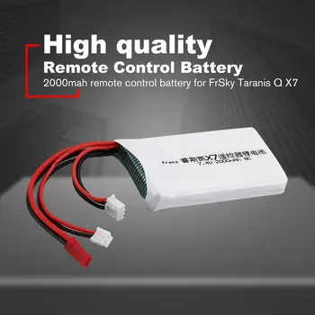 7.4 V 2S 2000mAh 8C Recarregável Controle Remoto Li-Bateria Bateria do Transmissor para FrSky Taranis Q X7 RC Modelos de Peças