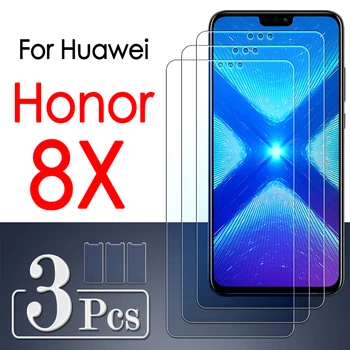 3pcs 8 X de Vidro de Proteção Para o Huawei Honor 8x Honor8x Honer X8 Huawei8x Protetor de Tela Honra 8X 8 X Folha de Vidro Temperado Filme