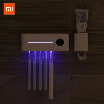 Xiaomi sothing Luz UV Esterilizador de Escova de dentes Titular de Inibição bacteriana Escova de Dente Antibacteria Automática Dispensador de pasta de dente