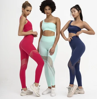 Mulheres Yoga Conjuntos de Fitness para Sportwear Sexy Superior de Desporto de Sutiã de Malha sem costura, Leggings Ginásio Desgaste Execução Roupas de Treino, Vestuário,ZF356