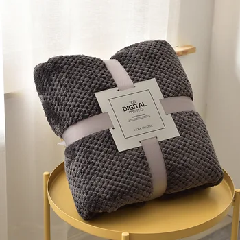 Cores Sólidas Super Macio Lançar Novo Design De Sofá Portátil De Flanela Cobertor De Lã Para Viagens Quarto