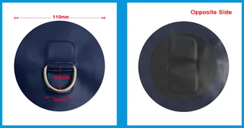4PCS de 4,3 polegadas de aço Inoxidável D-anel de PVC adesivo para PVC Inflável, Barco, Bote, Jangada de Caiaque