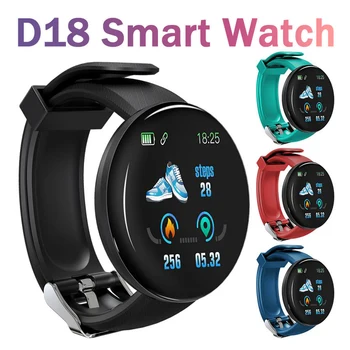 D18 Smart Watch Impermeável Pedômetro Controlador De Atividade Smartwatch Com Controle Remoto De Medição De Pressão De Fotografia Inteligente Pulseira