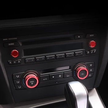 Carro Console Central Ar Condicionado Botão De Controle De Volume Botão Ring Tampa Do Quadro De Adesivo De Carro De Controle De Rádio Decoração De Estilo Carro