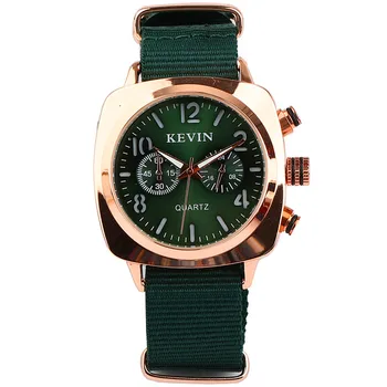 Nova Marca De Moda De Luxo De Moda Verde Mulheres De Homem Relógios Militares Esporte Lona De Qualidade Empresarial Relógio Masculino