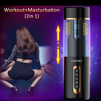 Automático Bluetooth Vibrador, com ventosa Telescópica Masturbação Masculina da Taça de Brinquedos Sexuais para os Homens Artificial Vaginal Máquina de Sexo
