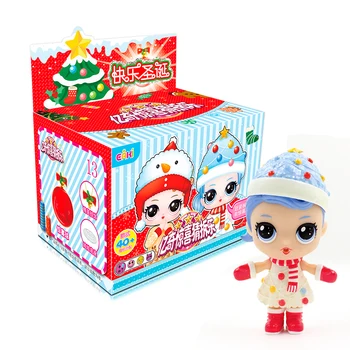 Eaki de Natal Limitada Edição de Surpresa Boneca Bonito Brinquedos para Meninas Crianças Caixa Original DIY Crianças Quebra-cabeça de Boneca de Bola de Brilho de Presente