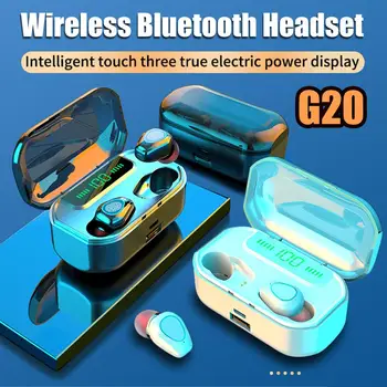 Tws Fone de ouvido Bluetooth sem Fio do Fone de ouvido Mini Esporte Fones de Redução de Ruído Inteligente 9D Som Fone de ouvido 3500 mAh Caixa