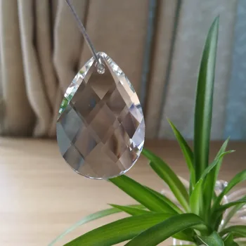 12 peças de 38MM K9 Óptico Claro Prisma de Cristal Ornamento Suncatcher Contas de Vidro Para Lustres de Cristal da Lâmpada de Prisma Parte