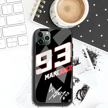 2019 Marc Marquez, Moto Gp 93 Caso de Telefone de Vidro Temperado Para o iPhone 12 pro max mini-11 Pro XR, XS MÁXIMO de 8 X 7 6 6 Além de SE 2020 caso
