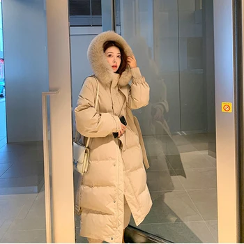2020 Inverno, as Mulheres da Nova Meados de comprimento Jaqueta Parka Versão coreana Solta Grossa Quente com Capuz Algodão Casaco P16