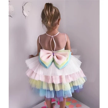 Unicórnio Vestido de Festa de Crianças Vestidos Para Meninas Traje 2019 Vestido de Verão para Crianças Elegante Desgaste Menina Princesa Vestido de fantasia infantil