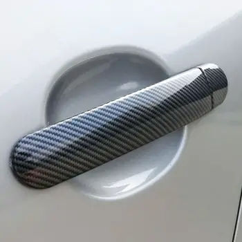 Funduoo Para Audi TT 8n MK1 1998-2006 Chrome Fibra de Carbono Porta do Carro Alça de Cobre Acessórios para Carro Estilo Adesivos