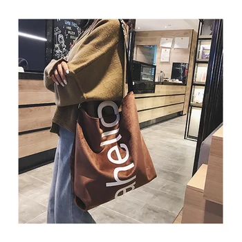 2019 Nova de Grande capacidade de Veludo Bolsa Lady Carta de Ombro Saco Crossbody de Alta Qualidade de Mulheres Shopping Bag Tote bolsa feminina