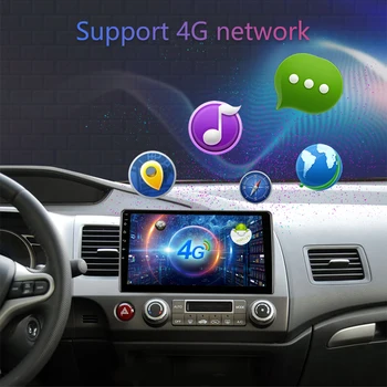Android 9.0 2 Din 4G+wi-Fi Rádio do Carro Para Honda Civic 2005-2011 estéreo RDS DSP+48EQ ESTOU Tela IPS de GPS de Navegação Multimédia Player