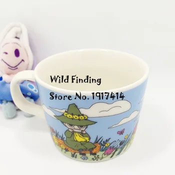 Muumi Muumintroll de porcelana, canecas de cerâmica, café, xícara de chá de azul de desenhos animados bonitos hipopótamo grande sopa de leite copa do presente