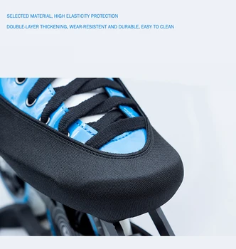 1 Par Engrossar Dupla camada Elástica Profissional Inline Skate de Inicialização de Gelo a Figura de Patinagem de Velocidade de Sapatos Capa Protetor resistente ao Desgaste
