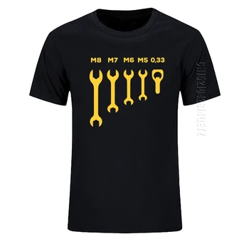 NOVOS Homens T-Shirt de Algodão Funny T-Shirts Chave da Mandíbula Chave de Cerveja Mecânico de Automóveis Camiseta de grandes dimensões O Pescoço Top de Roupas