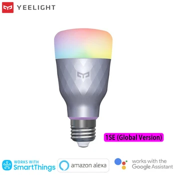 Yeelight Bulbo do DIODO emissor de 1SE Colorido Luz de Poupança de Energia sem Fio de Voz, Controle de E27 6W RGB Suporte do Google Alexa Aplicativo Para Smart Home