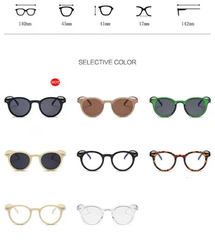 VWKTUUN Rebite Armação Óculos de sol Vintage, Óculos Redondos Coloridos Óculos de Sol Para Mulheres, Homens, Óculos Armações de Óculos