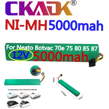 12V Ni-MH 5000mAh aspirador de pó robô Substituição da bateria a Bateria Recarregável De Neato Botvac 70e 75 D75 80 85 D85 D80