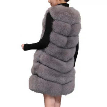 Lisa Colly 80cm Mulheres Casaco de Inverno casaco Quente de Importação de Peles Colete Casaco de Alto Grau de Colete de pelo Casaco de Pele de Raposa Longo Colete Casaco