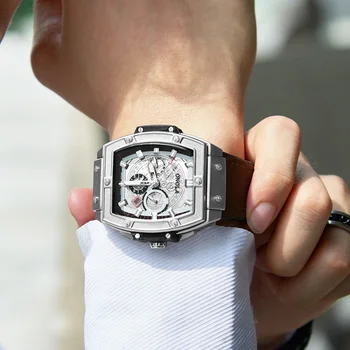 ONOLA tonneau quadrado grande relógio de quartzo do homem 2019 Multifunções lumious relógio de pulso de moda casual cool homem original assistir