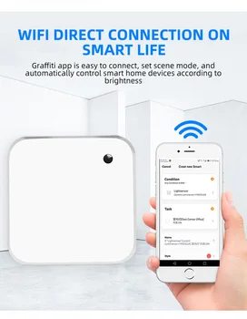 Tuya wi-Fi Impermeável Exterior Smart Sensor de Luz (7-30000)LUX Bateria powered Smart Home Luz de Automação Sentido do Controle do Enlace