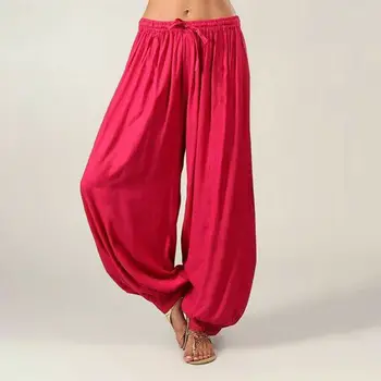 Hirigin Unisex Indiano Aladdin Senhoras De Calças De Yoga Cigano Genie Casual Solta Folgado Hippie Ginásio De Esportes De Longa Harém Calças