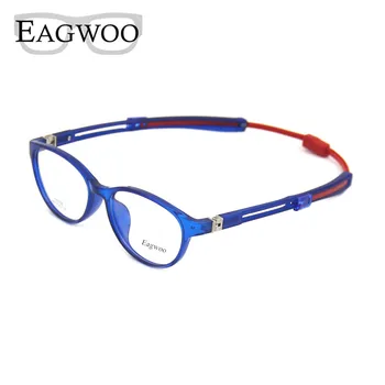 Esporte Super Leve Óptico Quadro De Prescrição Projetada Esportivos, Óculos De Ímã Extensível Cadeia Menino Menina De Óculos Redondos