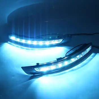 1Set Para a VOLVO XC90 2007 - 2013 LED DRL Luzes Diurnas Data Waterproof a luz de nevoeiro carro-Estilo de virar luz