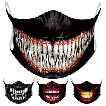 Venom Boca Grande Cara De Máscara De Super-Herói Da Marvel Adultos Permeável Anti-Pó Reutilizável Boca Caps Lavável Halloween Cosplay Masque