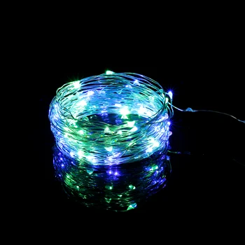 10M LED Luzes de corda Fio de Prata de Natal, Guirlandas Festão Led de Fadas Luz de Férias de Iluminação para Casa, Decorações de Natal