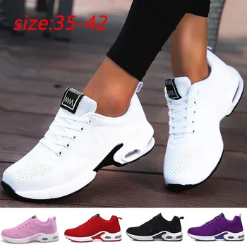 Damyuan Leve de Mulheres Tênis Tênis de Esportes ao ar livre Sapatos de Malha Respirável Sapatos Confortável Almofada de Ar Sapatos 42