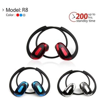 DAONO R8 Fones de ouvido Bluetooth para a Execução de Fones de ouvido sem Fio para o Exercício ou Treino de Ginásio Suor Fones de ouvido Estéreo Fone de ouvido Sport