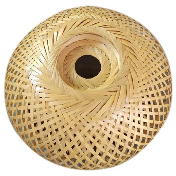 De bambu, Vime, Rattan do Abajur Mão-de Tecido de Dupla Camada de Bambu e Abajur Asiático Rústico Japonês Design de Lâmpada