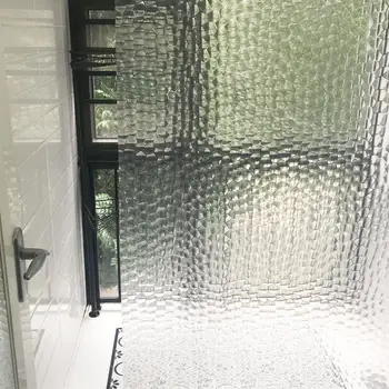 Casa de banho Impermeável transparente Cortina de cubo 3D água clara Cortina de Chuveiro com Ganchos EVA casa de Banho cai a Cortina de Chuveiro D25