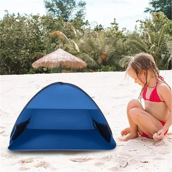 Portátil Praia Tenda Tenda Travesseiro Pequeno Dobramento De Proteção Solar Pessoais Tenda Para Proteger Do Sol Dossel À Prova De Vento Mini Guarda-Chuva De Praia Tenda