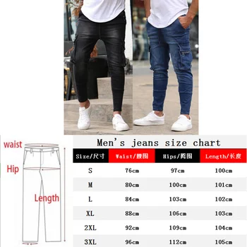 2012 Outono Inverno Homens Novos da Multi-bolso Elástico de ajuste Fino Jeans Business Casual Estilo Clássico da Moda Denim, Calças de Trabalho Calças