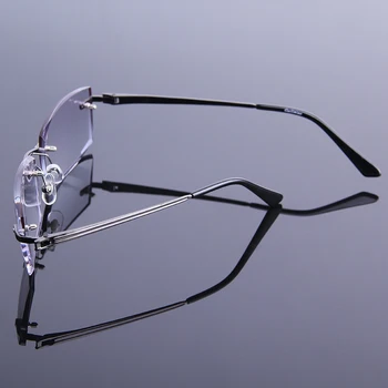 Ultraleve sem aro em Liga de Homens Anti Fadiga Óculos de Leitura de Alto Grau de Astigmatismo ou Hipermetropia Óculos Mais Claramente Óculos Masculino