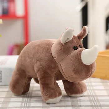 25*20 cm de Simulação de Elefante/Hipopótamo/Rinoceronte Brinquedo de Pelúcia Animais Bonecas