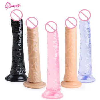 Geléia de simulação pênis pênis grande de produtos do sexo divertido bala galo não vibrador feminino masturbação do pênis otário brinquedos sexuais