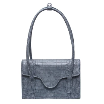 Animal print de crocodilo bolsa de ombro das mulheres do vintage caixa de flap bag de negócios 'porta-documentos' tote bolsa de 2020 verão azul novo preto