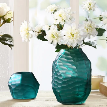A europa vaso de vidro do diamante Hidroponia arranjo de Flores em vasos de Mesa grande vaso de decoração para casa acessórios modernos
