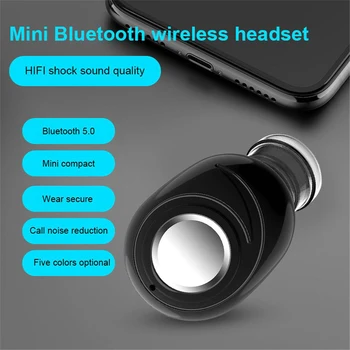 X8 Mini Fone de ouvido Bluetooth sem Fios No Ouvido Invisível Fones de ouvido mãos livres Fone de ouvido Estéreo com Microfone para iPhone 11 para Huawei Mate 30