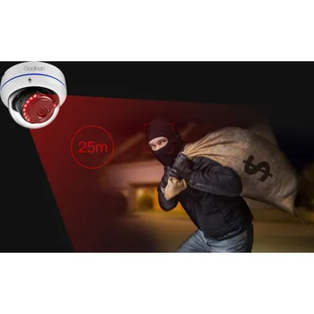 Gadinan 5MP, 3MP 2MP H. 265 Câmera IP Sucurity Vigilância Nocturna do Vídeo da Vândalo-prova ao ar livre da Abóbada do CCTV do DC 12V/48V PoE